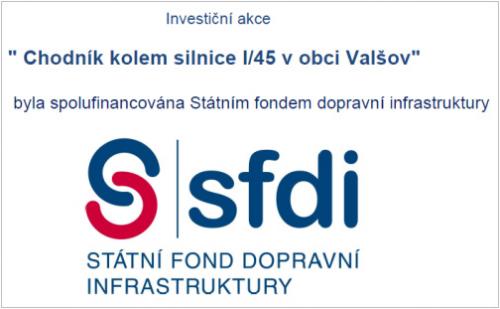 SFDI 2018 - Chodník kolem I/45 v obci Valšov